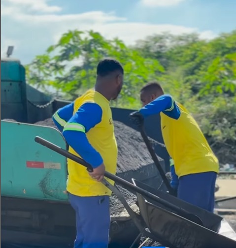 Prefeito Márcio Canella e secretário de Estado de Transportes acompanham as obras de revitalização na Estrada Amapá