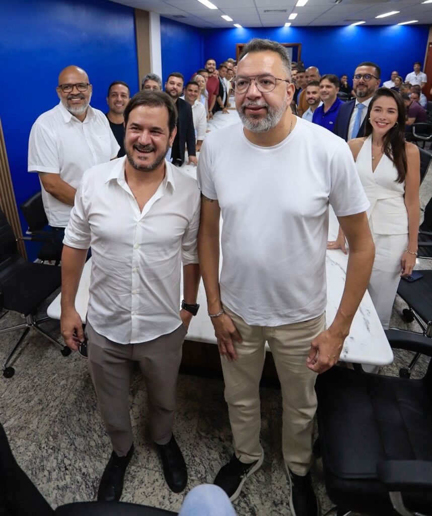 Prefeito Márcio Canella, secretários e vereadores se reúnem com presidente nacional do União Brasil