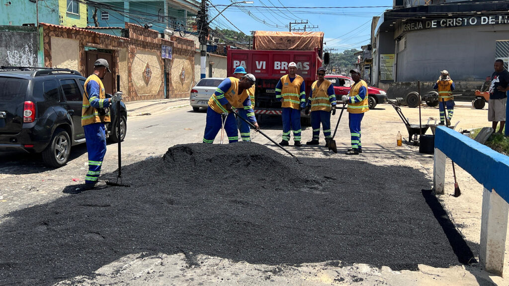 Prefeitura de Belford Roxo obras de revitalização da Praça de Heliópolis