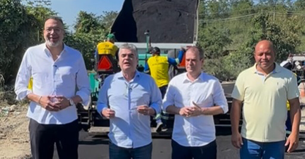 Prefeito Márcio Canella e secretário de Estado de Transportes acompanham as obras de revitalização na Estrada Amapá