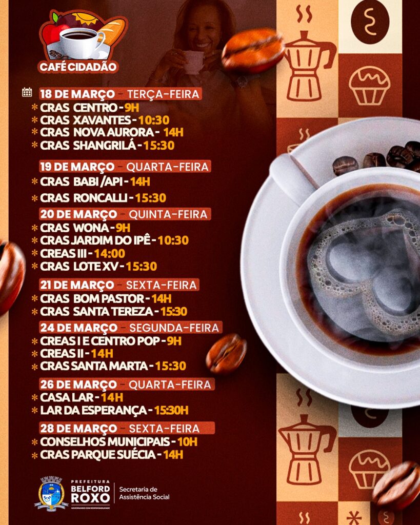 Café Cidadão: Belford Roxo cria projeto para fortalecer vínculos comunitários