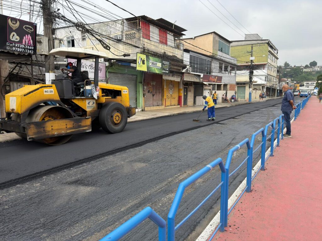 Parque São Vicente, Sargento Roncalli e Estrada de Furnas recebem obras de pavimentação e novo asfalto