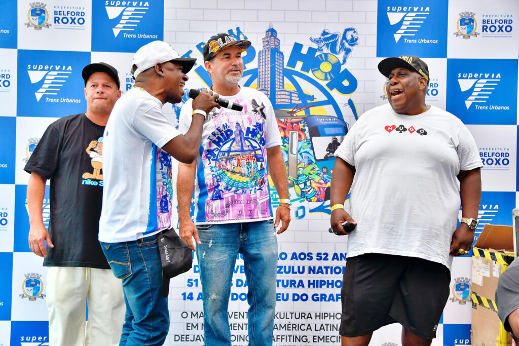 Trem do Hip-Hop agitou a Estação Ferroviária de Belford Roxo com muita música, break, grafite e cultura