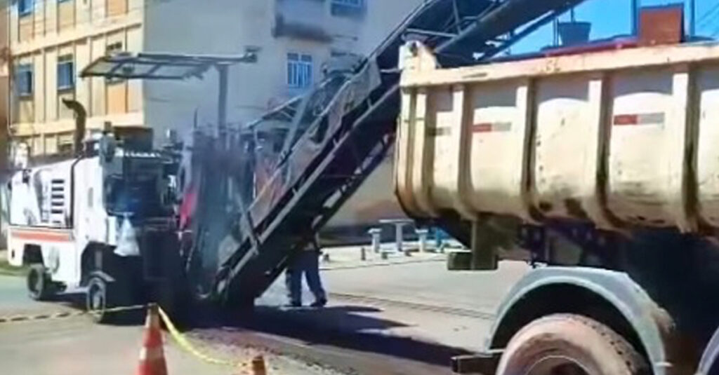 Prefeitura e Governo do Estado realizam obras de colocação de novo asfalto em São Vicente e Sargento Roncalli