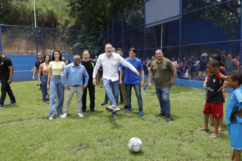 Prefeito Márcio Canella inaugura 2ª Companhia de Polícia, uma praça e o Campo do Vicentão no Gogó da Ema