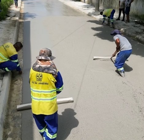 Vila Pauline recebe obras de pavimentação com concretagem na Rua Ieda