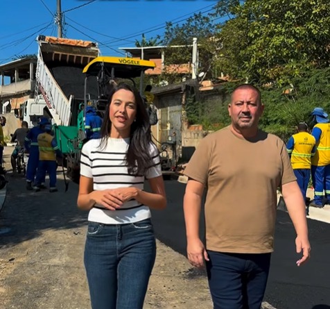 Prefeita acompanha obras de drenagem  e pavimentação em Vila Cláudia que estão em fase final de conclusão