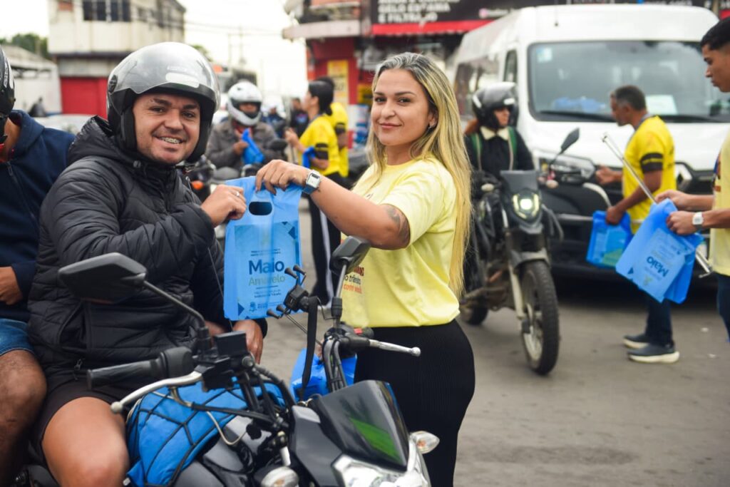 Secretaria Municipal de Transporte e Detran-RJ promove ações educativas para motociclistas no encerramento do Maio Amarelo em Belford Roxo