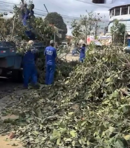 Prefeita de Belford roxo vai às ruas verificar os estragos feitos pela ventania