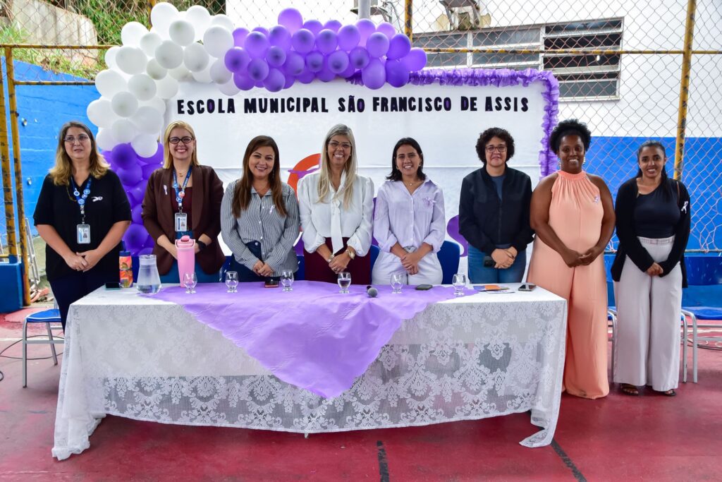 Escola Municipal São Francisco de Assis recebe mais uma edição do Programa Rio Lilás do TJ e palestra da Patrulha Maria da Penha