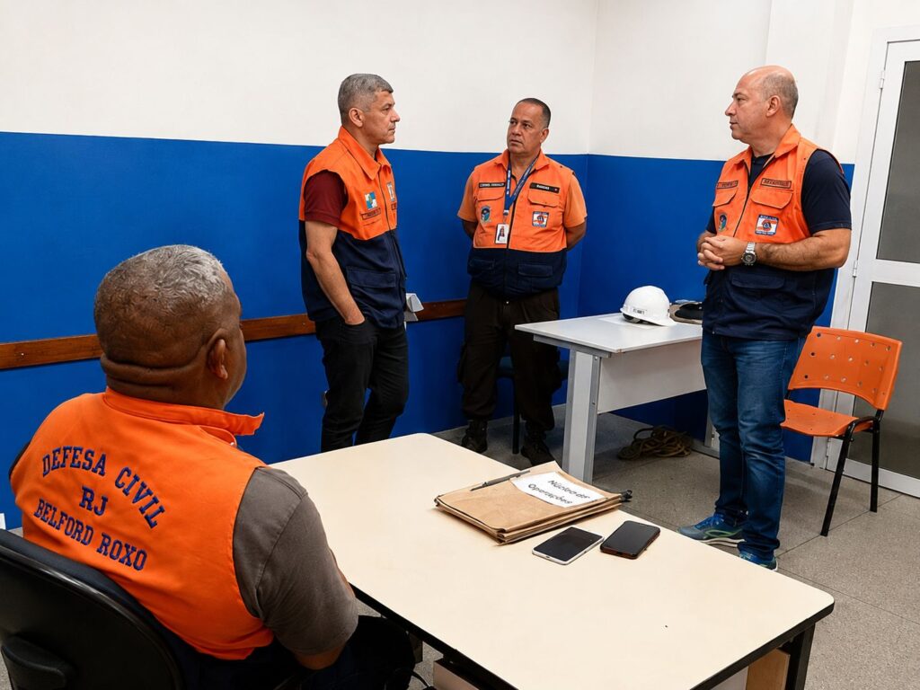 Defesa Civil de Belford Roxo recebe visita do novo gestor responsável da REDEC Baixada