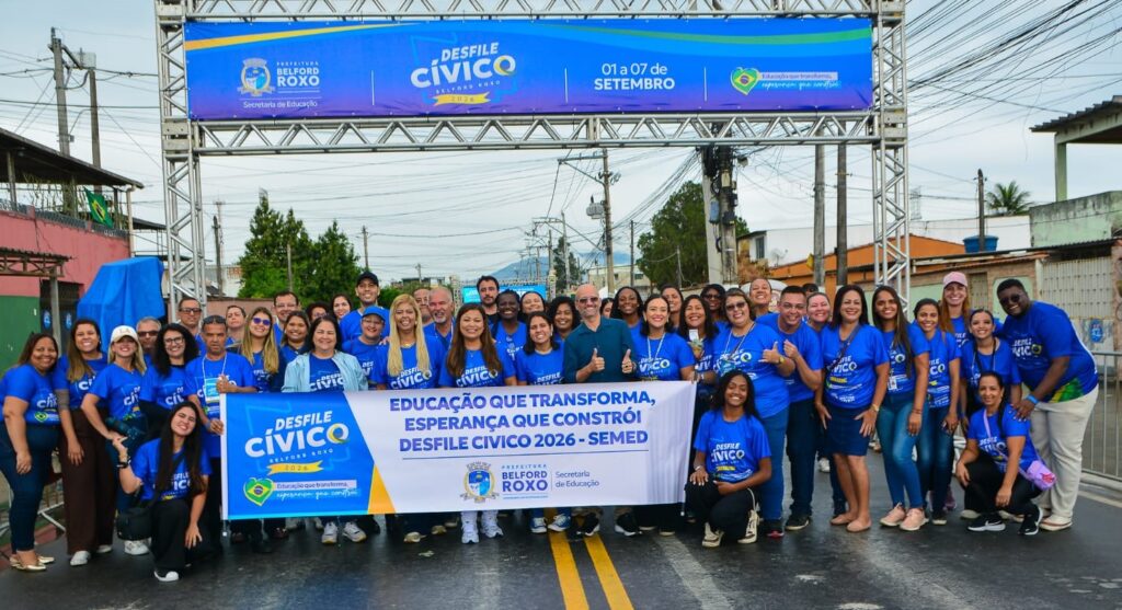 Belford Roxo encerra Desfiles Cívicos de 2026 com 1.752 alunos e 15 escolas no Sargento Roncalli