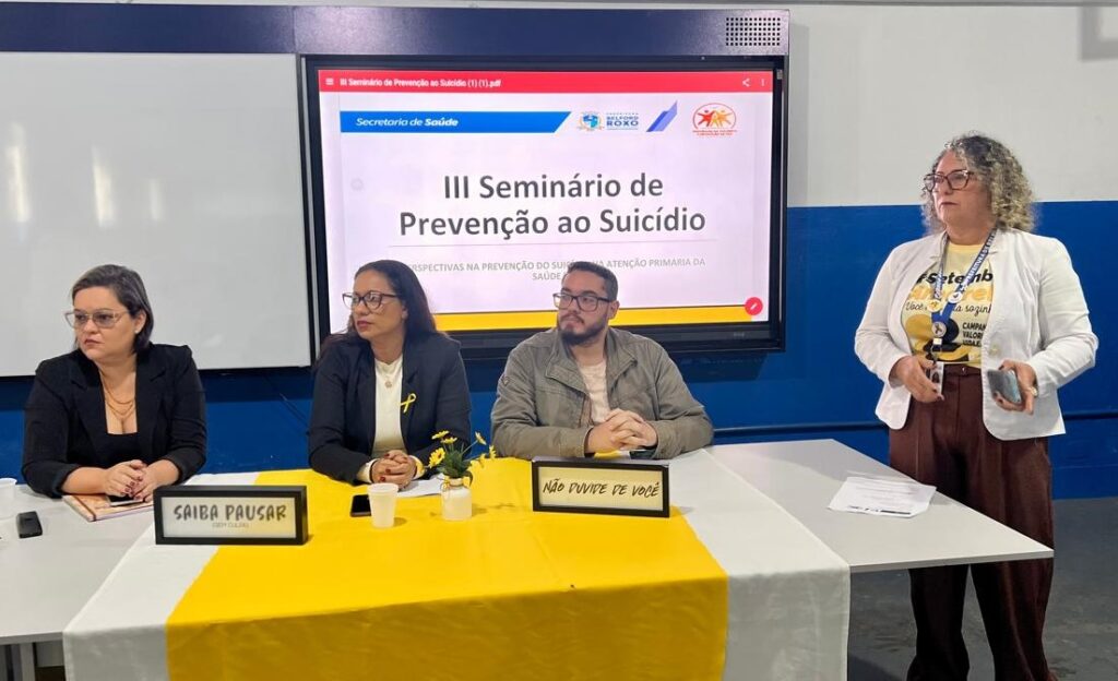 Seminário capacita profissionais da Atenção Primária para prevenção do suicídio em Belford Roxo