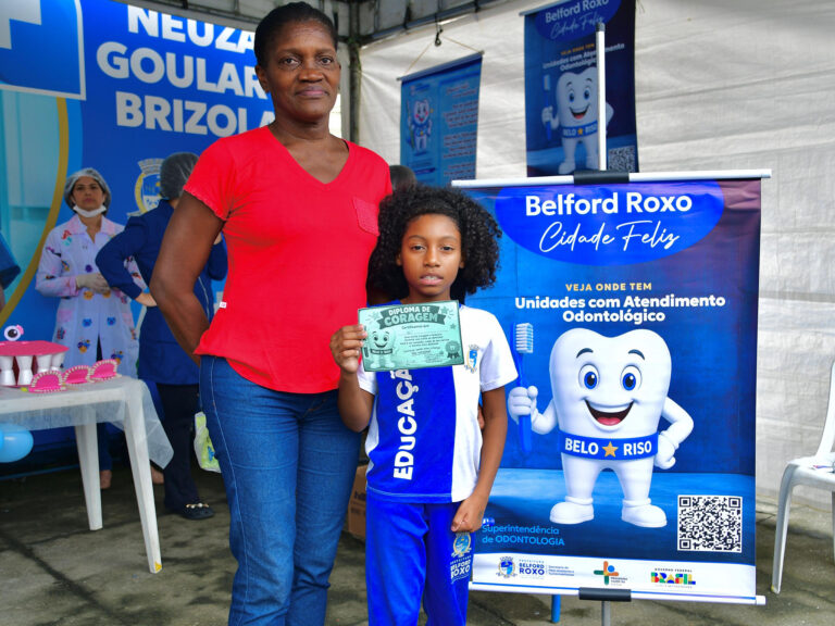 Belford Roxo leva orientações de saúde bucal a crianças e famílias no Neuza Brizola 